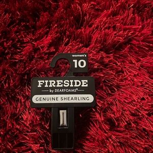 Dearfoams Fireside Genuine Shearling Ankle Boots - Black